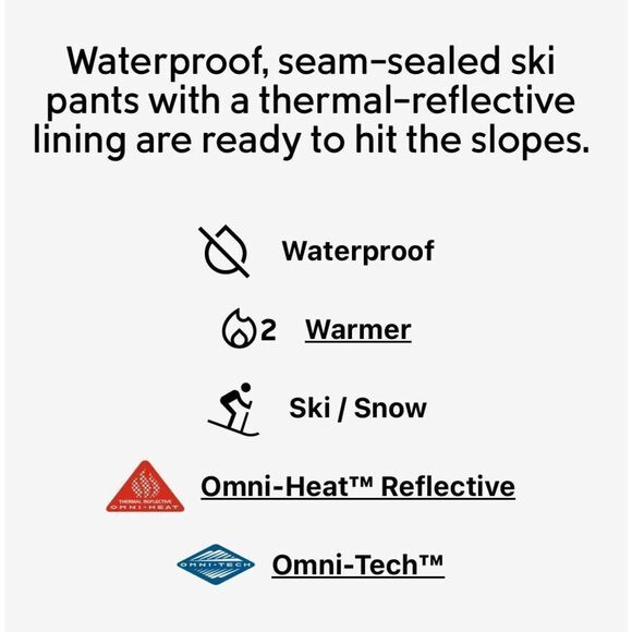 Nearly New! Columbia Omni-Tech Navy Blue Ski/Snow Pants - Men’s XL - Picture 2 of 14